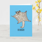 Cartoon suikerzweefvliegtuig kaart (Gele Bloem)