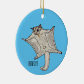 Cartoon suikerzweefvliegtuig keramisch ornament (Rechts)