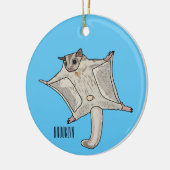 Cartoon suikerzweefvliegtuig keramisch ornament (Links)