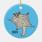 Cartoon suikerzweefvliegtuig keramisch ornament (Achterkant)