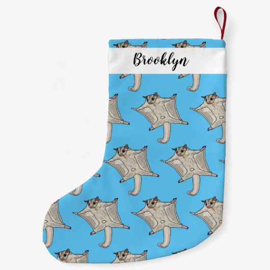 Cartoon suikerzweefvliegtuig kleine kerstsok (Achterkant)