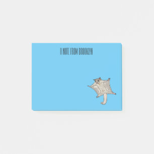 Cartoon suikerzweefvliegtuig post-it® notes