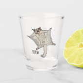 Cartoon suikerzweefvliegtuig shot glas (Voorkant)