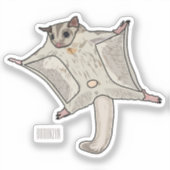 Cartoon suikerzweefvliegtuig sticker (Voorkant)