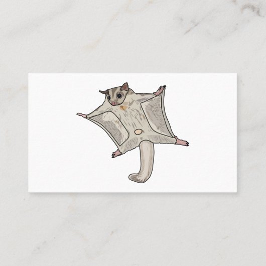 Cartoon suikerzweefvliegtuig visitekaartje (Achterkant)