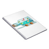 Cartoon Summer Cristal Ball Notitieboek (Rechterzijde)
