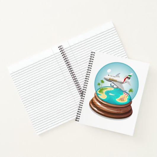 Cartoon Summer Cristal Ball Notitieboek (Binnen)