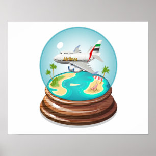 Cartoon Summer Cristal Ball Poster