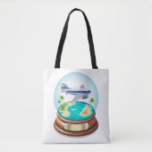 Cartoon Summer Cristal Ball Tote Bag (Voorkant)