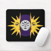 Cartoon Sun- en motorsymbool Muismat (Met muis)