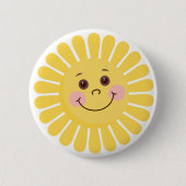 Cartoon Sun Ronde Button 5,7 Cm (Voorkant)