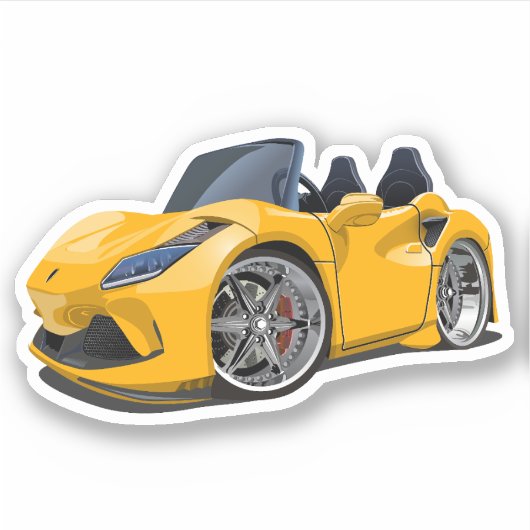 Cartoon super auto sticker (Voorkant)