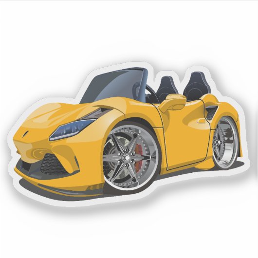Cartoon super auto sticker (Voorkant)