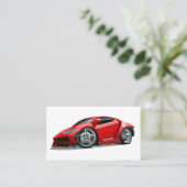 Cartoon super auto visitekaartje (Staand voorkant)