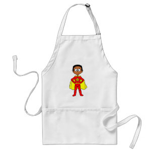 Cartoon Superheld Boy Red en Yellow Suit Standaard Schort