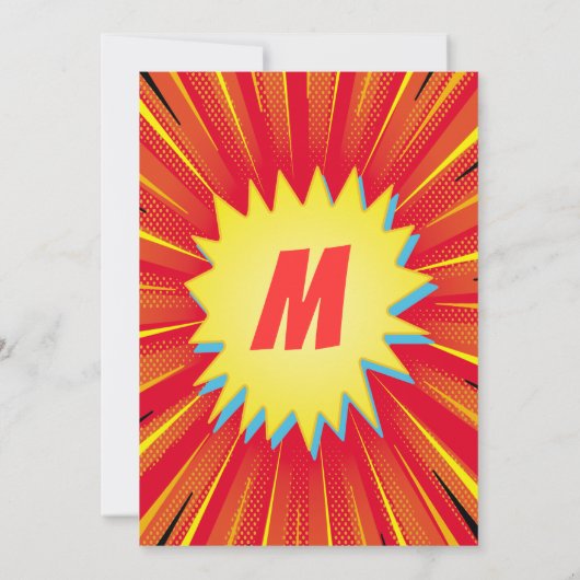 Cartoon Superhero Comic Book Foto Dank u Kaart (Achterkant)