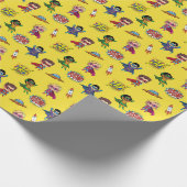 Cartoon Superhero Comic Pattern Wrapping Papier (Hoek)