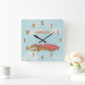 Cartoon Supersloth-klok Vierkante Klok (Huis)