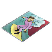 Cartoon Surfer Notitieboek (Linkerzijde)