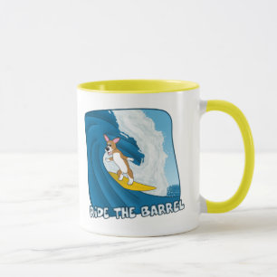 Cartoon Surfing Corgi Mok