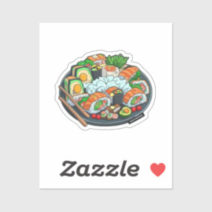 Cartoon sushi sticker