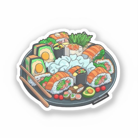 Cartoon sushi sticker (Voorkant)