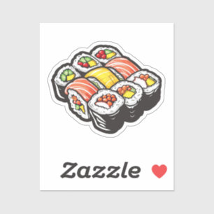 Cartoon sushi sticker