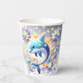 Cartoon Sweet Dolphin Baby shower Papieren Bekers