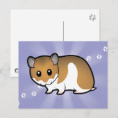 Cartoon Syrische Hamster Briefkaart (Voorkant / Achterkant)