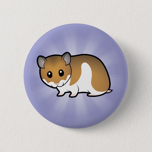 Cartoon Syrische Hamster Ronde Button 5,7 Cm (Voorkant)