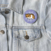 Cartoon Syrische Hamster Ronde Button 5,7 Cm (In situ)
