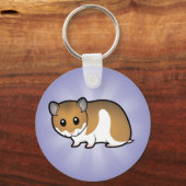 Cartoon Syrische Hamster Sleutelhanger (Voorkant)