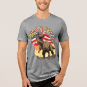 Cartoon T-Rex Patriottisch T-Shirt (Voorkant)