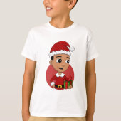 Cartoon T-Shirt met kerstmankop (Voorkant)