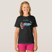 Cartoon T-Shirt van fancy guppy tropische vissoort (Voorkant volledig)