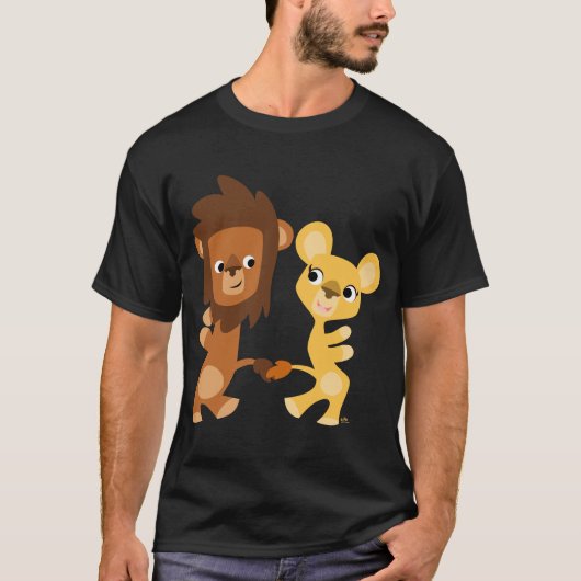 Cartoon T-shirt voor het dansen van Lion en Liones (Voorkant)