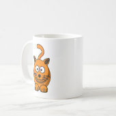 Cartoon Tabby Kat Kopje Koffiemok (Voorkant links)