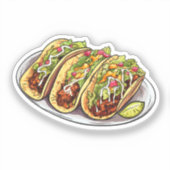 Cartoon taco sticker (Voorkant)