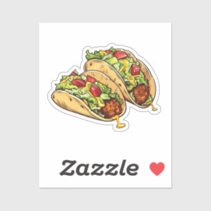 Cartoon taco's sticker