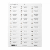 Cartoon Tan Siamese Cat Funny Retouradres Etiket (Full Sheet)