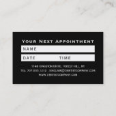 Cartoon Tand Logo, tandartsafspraak Visitekaartje (Achterkant)