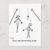 Cartoon tandheelkundig implantaat 9468 briefkaart (Voorkant)