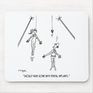 Cartoon tandheelkundig implantaat 9468 muismat