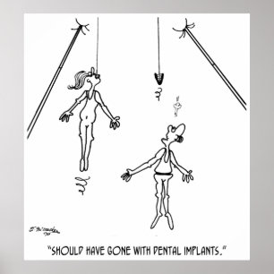 Cartoon tandheelkundig implantaat 9468 poster