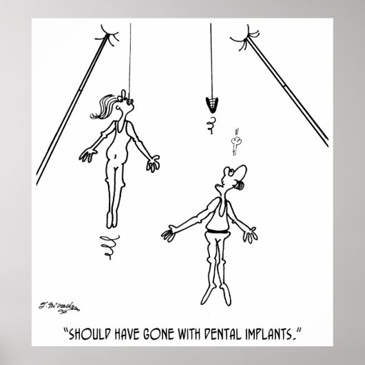 Cartoon tandheelkundig implantaat 9468 poster (Voorkant)