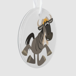 Cartoon Tap Dancing Wildebeest Acryl Ornament