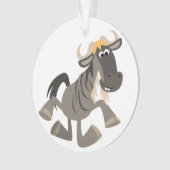 Cartoon Tap Dancing Wildebeest Acryl Ornament (voorkant)