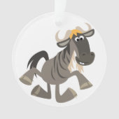 Cartoon Tap Dancing Wildebeest Acryl Ornament (voorkant)