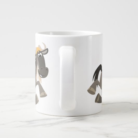 Cartoon Tap Dancing Wildebeest Jumbo Mok (Achterkant)