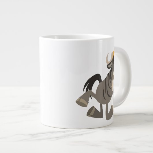 Cartoon Tap Dancing Wildebeest Jumbo Mok (Voorkant rechts)